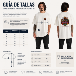 Camiseta Oversize Tomorrowland Valencia W1 1 - Sudaderax